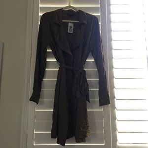 Olive green trench jacket/utility/duster